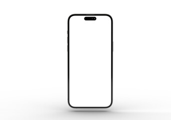 High-quality photo of a modern smartphone with a blank screen, perfect for app presentations or website mockups.