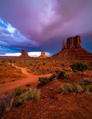 Fototapeta premium Monument Valley landscape at sunset