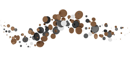 Multicolor confetti abstract background with a lot of falling pieces, isolated on a white background. Festive decorative tinsel element for design