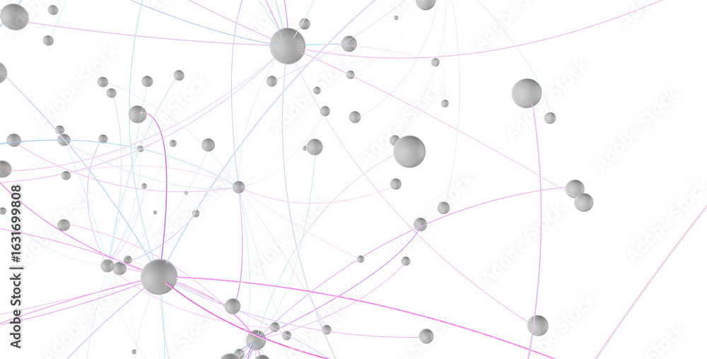 Poster falling cyber particles. big data stream. 3d