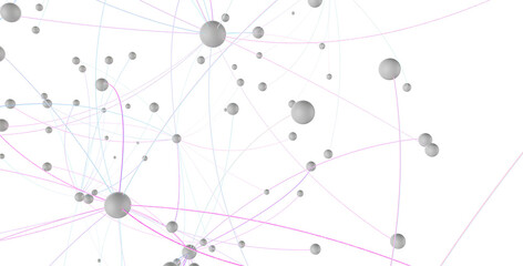 Falling cyber particles. Big data stream. 3d