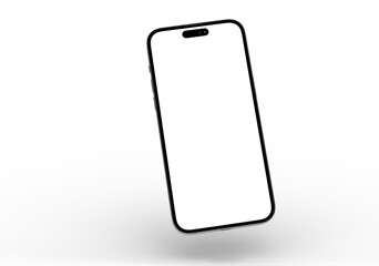 High-quality image of a modern smartphone with a blank screen, perfect for app presentations or website mockups.