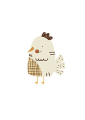 Cute Doodle colorful birds clip art