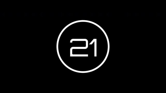 Stylized numeral 26 in a white circle on a solid black background. A clean, modern, and minimalist graphic design perfect for web icons.