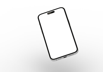 High-quality stock photo of a modern smartphone with a blank screen, perfect for app presentations or website designs.