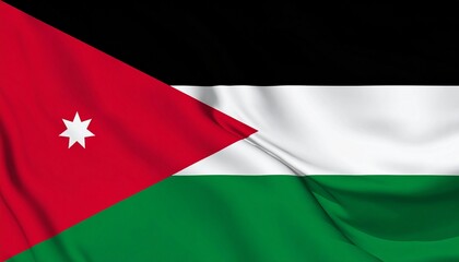 Waving Flag of Jordan 