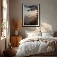 Bedroom Wall art frames mock-up