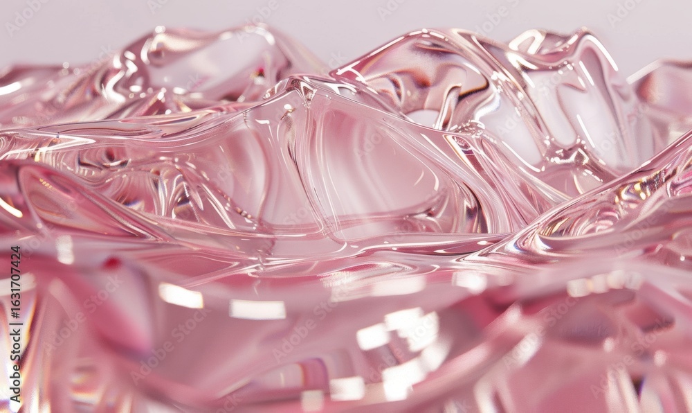 Poster rose pink rippled abstract texture macro visual depth and light reflection