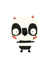 Cute pa nda clip art, doodle panda, doodle animals clipart