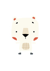 Cute polar bear vector clipart