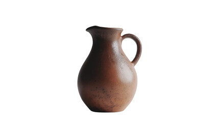 A cupper jug with a smooth finish, isolated on a white background or transparent png 
