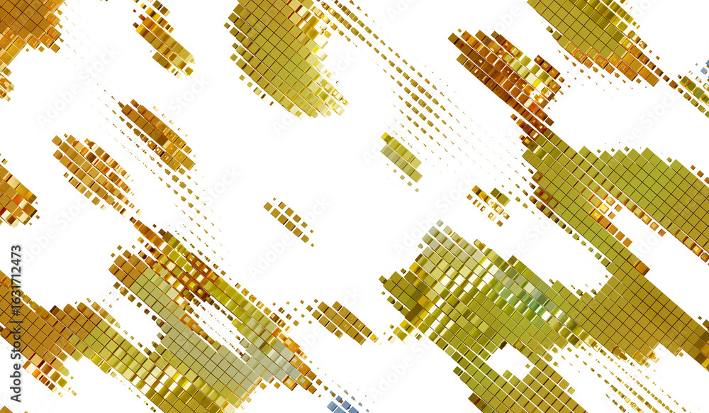 Poster golden square mosaic pattern. abstract background with diagonal lines. luxury texture.
