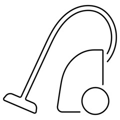 vacuum cleaner icon on white background, vector illustration.