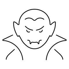 vampire icon on white background, vector illustration.