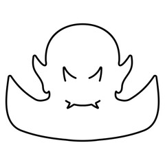 vampire icon on white background, vector illustration.
