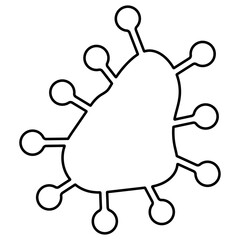 virus icon on white background, vector illustration.