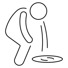 vomit icon on white background, vector illustration.