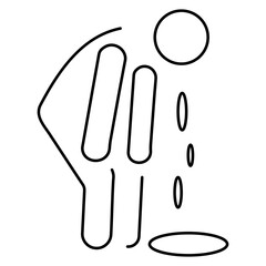 vomit icon on white background, vector illustration.