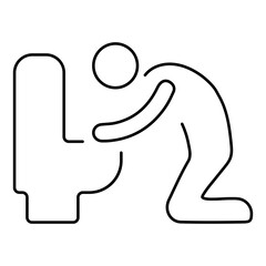 vomit icon on white background, vector illustration.