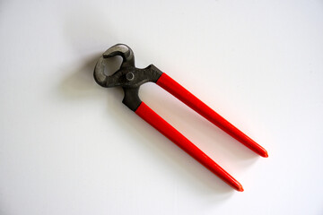 High angle view of pincers work tool. Photo taken August 6th, 2025, Zurich, Switzerland.