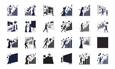 AI Technology and Innovation Icon Set – Artificial Intelligence, Neural Network, Automation, Machine Learning, Cybersecurity, and Communication Vector Bundle