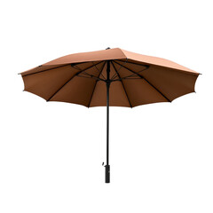 Open Brown Umbrella Isolated