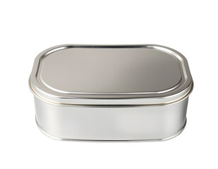 Shiny Metallic Container with Oval Lid