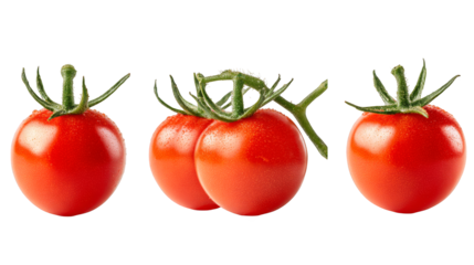 Four vibrant ripe red heirloom tomatoes resting on a classic rustic red and white plaid tablecloth, symbolizing fresh garden produce healthy farmtotable eating.
