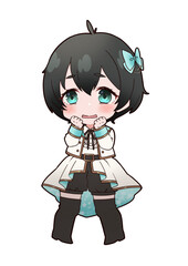 臆病そうな女の子アイドル衣装ミニキャラ
