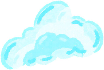 Soft and Fluffy Blue and White Cloud Shape in the Sky