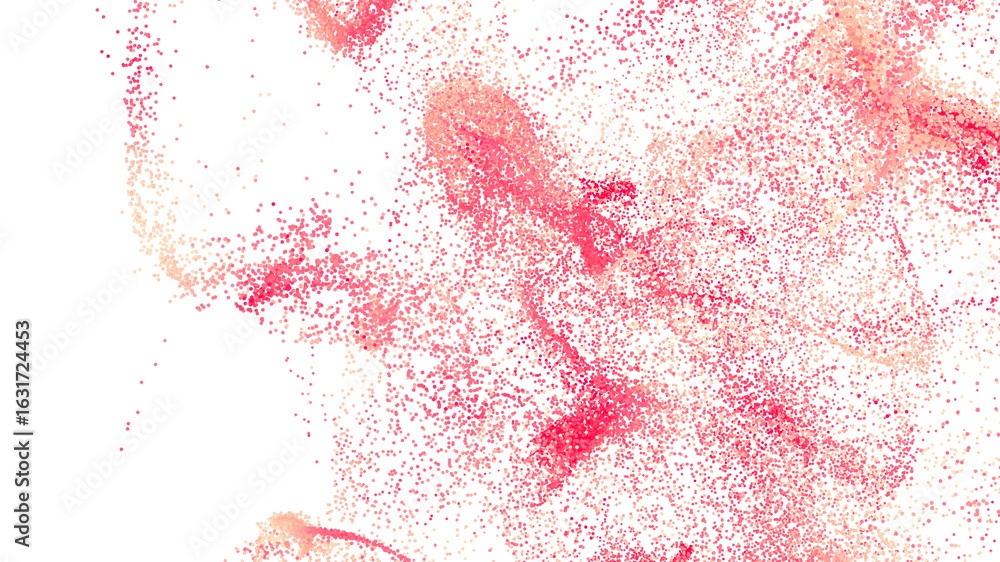 Poster beautiful abstract background with pink and peach particles. perfect for design projects needing a s