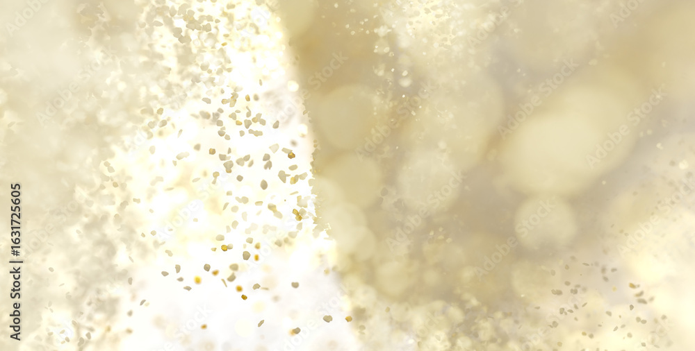 Aufkleber beautiful abstract background with golden particles and bokeh. perfect for design projects.