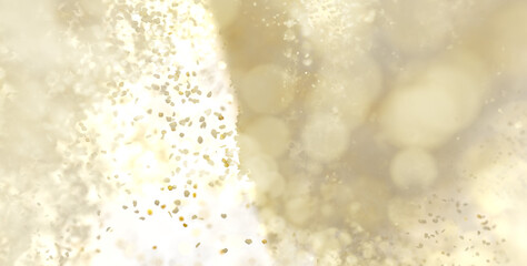 Beautiful abstract background with golden particles and bokeh. Perfect for design projects.