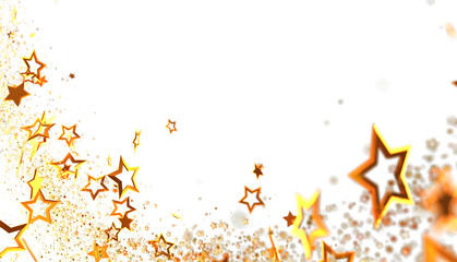 Sparkling gold stars on white, perfect for holidays, celebrations, and festive designs.