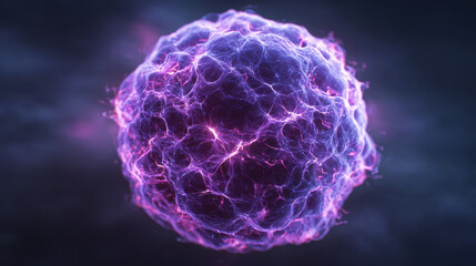 Abstract Glowing Sphere of Energy