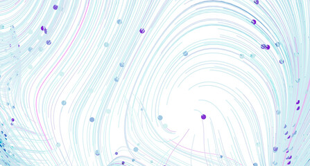 Abstract background with light blue swirling lines and pastel dots. Perfect for modern designs.