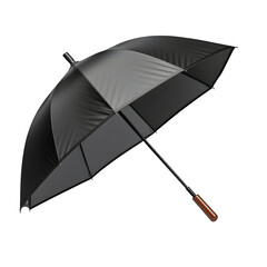 Black Umbrella Isolated on Transparent Background