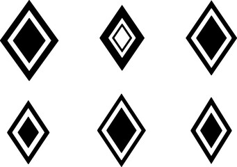 Fototapeta premium Geometric Diamond Icons Set vector
