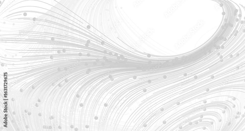 Poster modern abstract background with flowing gray lines and subtle dots. perfect for websites, presentati