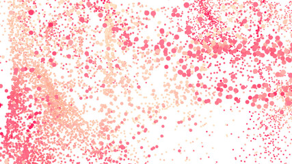 Beautiful pink and peach confetti on white background. Perfect for celebration, party, or festive designs.