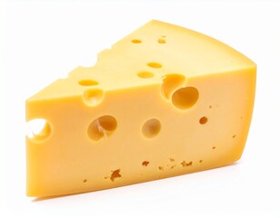 Idiazabal cheese isolated on a white background, a traditional Spanish cheese