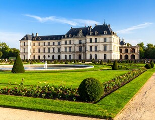 Obraz premium Palace gardens under blue sky