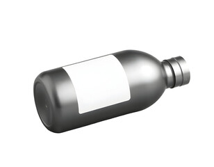 Metallic Bottle with Blank Label