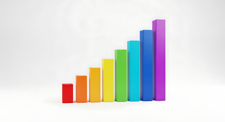 Colorful Bar Graph Showing Growth and Progress.