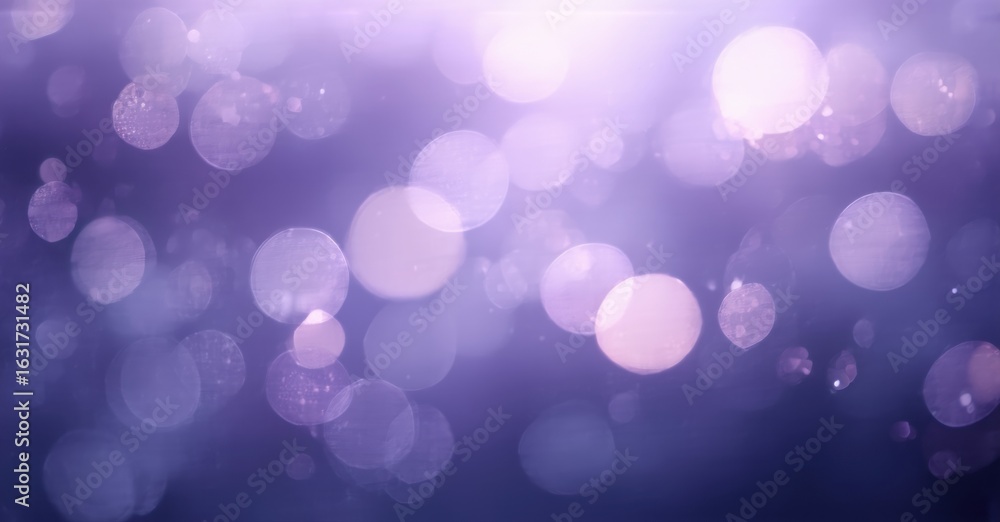 Poster Purple bokeh effect creates soft, dreamy background. Light circles blur into gradients, offering gentle visual texture.
