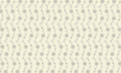Beautiful flower seamless pattern background. Vector ornamental background.