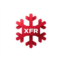 Obraz premium Logo design featuring a snowflake shape with the letters XFR in bold, creating a modern and striking visual representation