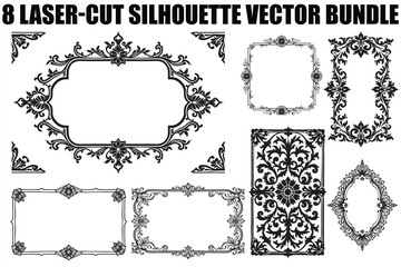 Fototapeta premium Laser Cut Floral Mandala Vectors