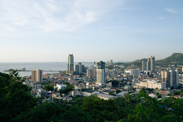 View from the top mountain of Si Racha Chonburi Thailand