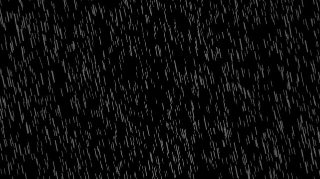 Heavy rain falling on a black background. Raining loopable video animation. rain on the window. raindrops on the window